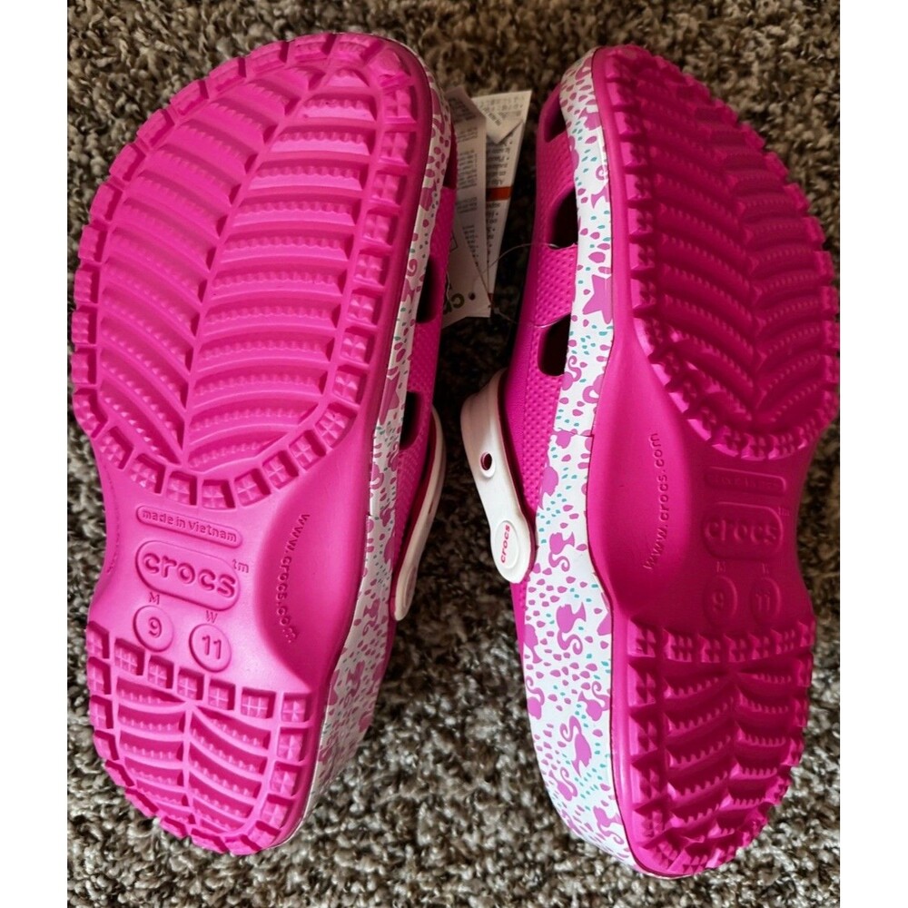 NWT Crocs Barbie Classic Clog Limited Edition W/Jibbetz Charms Men 9 Women 11 - Picture 2 of 4